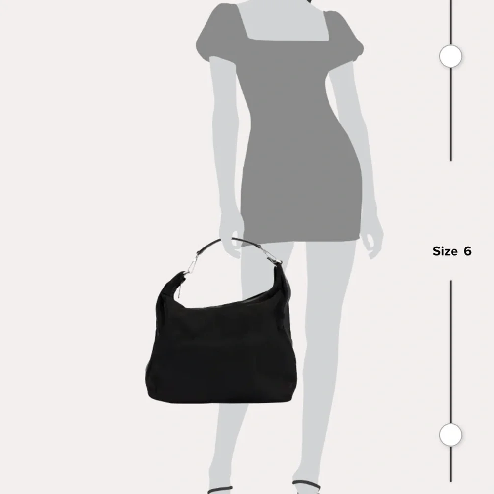 GUCCI Black Nylon Leather Hobo Bag - Picture 5 of 11